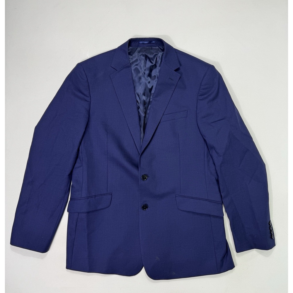 Charles Tyrwhitt 44L Slim Fit Blue Merino Wool Blazer Career Casual City